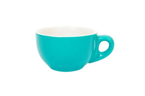 280ML CAPPUCCINO LARGE BOWL CUP ITALIAN SET OF 6 TURQUOISE