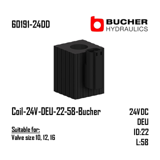 Coil-24V-DEU-22-58-Bucher (Valve size 10/12/16)