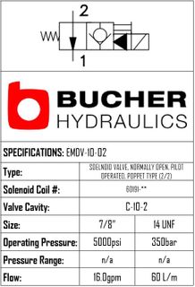 EMDV-10-N-O2-0-00 ELECTRO MAG DIRECTIONAL VALVE - 10