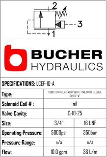 LCEF-10-N-A-F-0-100  LOGIC CONTROL ELEMENT SPOOL VALVE -10