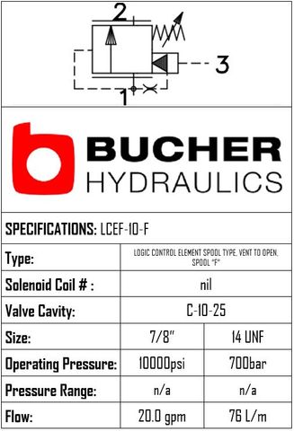 LCEF-10-N-F-F-0-100  LOGIC CONTROL ELEMENT SPOOL VALVE - 10