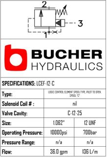 LCEF-12-N-C-F-0-100  LOGIC CONTROL ELEMENT SPOOL VALVE - 10