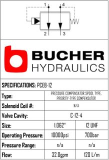 PCEB-12-N-F-0-100  PRESSURE COMPENSATOR PRIORITY SPOOL VALVE - 10