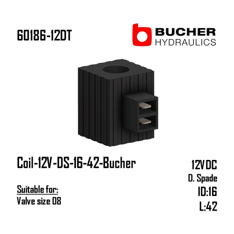 Coil-12V-DS-16-42-Bucher (Valve size 08)