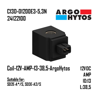Coil-12V-AMP-13-38,5-ArgoHytos (SD2E-A*/S, SD3E-A2/S)