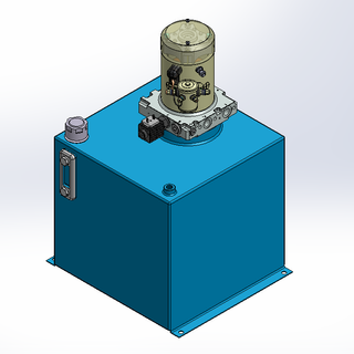 24v DC 7L/min 10-200bar 36.0L SQUARE tank / vertical mount / lowering solenoid valve