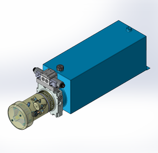 24v DC FAN ASSISTED 7L/min 10-200bar 20.0L SQUARE tank / horizontal mount / 1 x valve