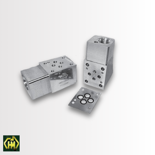 CETOP3, SANDWICH BODIES, A-T OR B-T PORT, STEEL - 350 BAR, SINGLE COMMON CAVITY