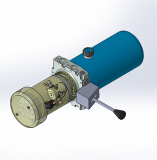 12v DC FAN ASSISTED 7L/min 10-170bar 2.8L ROUND tank / horizontal mount / manual valve