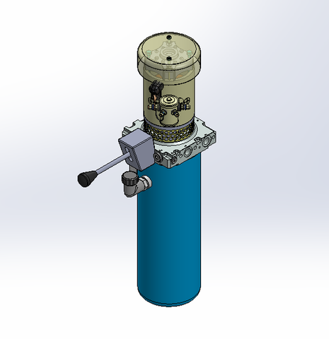 12v DC FAN ASSISTED 7L/min 10-170bar 4.2L ROUND tank / vertical mount / manual valve