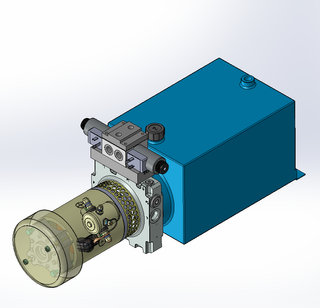 12v DC FAN ASSISTED 7L/min 10-170bar 10.0L SQUARE tank / horizontal mount / 1 x valve