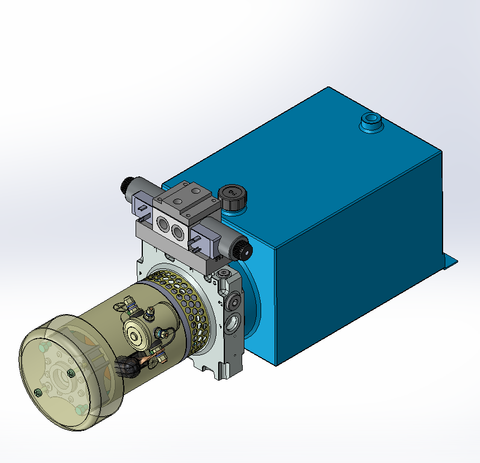 12v DC FAN ASSISTED 7L/min 10-170bar 10.0L SQUARE tank / horizontal mount / 1 x valve