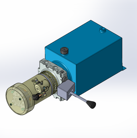 12v DC FAN ASSISTED 7L/min 10-170bar 10.0L SQUARE tank / horizontal mount / manual valve