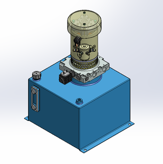 12v DC FAN ASSISTED 7L/min 10-170bar 18.0L SQUARE tank / vertical mount / lowering solenoid valve