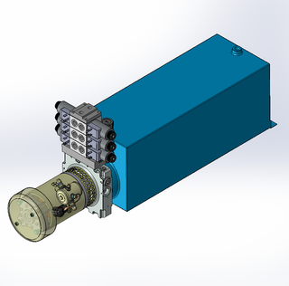 12v DC FAN ASSISTED 7L/min 10-170bar 20.0L SQUARE tank / horizontal mount / 3 x valve