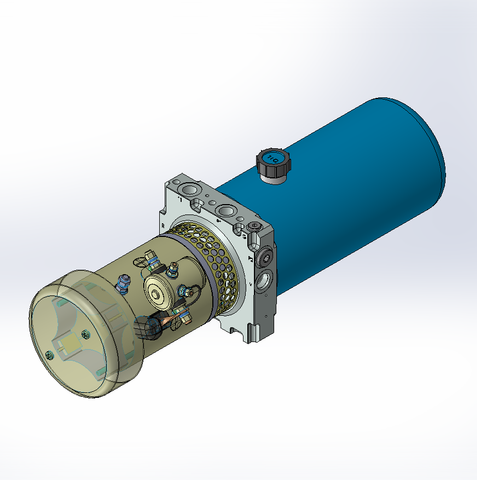 24v DC FAN ASSISTED 7L/min 10-200bar 2.8L ROUND tank / horizontal mount