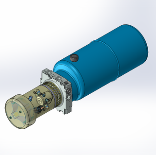 24v DC FAN ASSISTED 7L/min 10-200bar 9.0L ROUND tank / horizontal mount