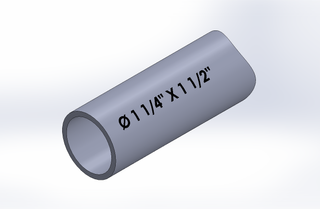 HONED TUBE, OD 1 1/2", ID 1 1/4"