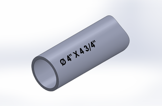 HONED TUBE, OD 4 3/4", ID 4"