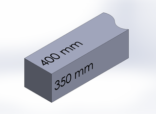 SQUARE BAR, DURA-BAR CAST IRON, 400MM X 350MM