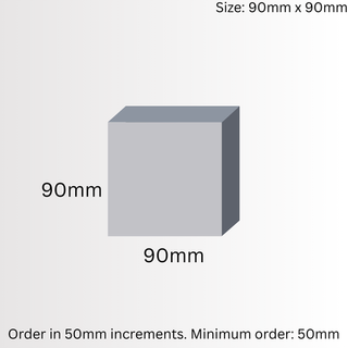 SQUARE BAR, DURA-BAR CAST IRON, 90MM X 90MM