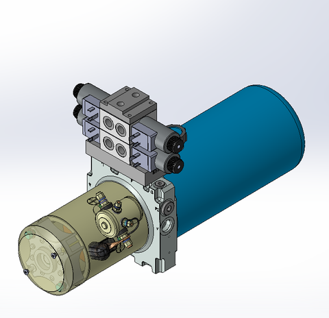 12v DC 7L/min 10-170bar 2.8L ROUND tank / horizontal mount / 2 x valve