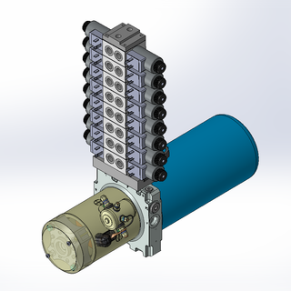 12v DC 7L/min 10-170bar 2.8L ROUND tank / horizontal mount / 8 x valve