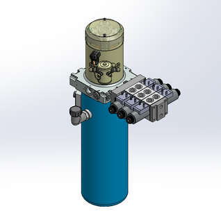 12v DC 7L/min 10-170bar 4.2L ROUND tank / vertical mount / 3 x valve