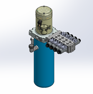 12v DC 7L/min 10-170bar 4.2L ROUND tank / vertical mount / 4 x valve