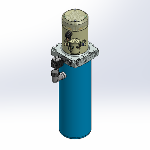 12v DC 7L/min 10-170bar 4.2L ROUND tank / vertical mount / lowering solenoid valve