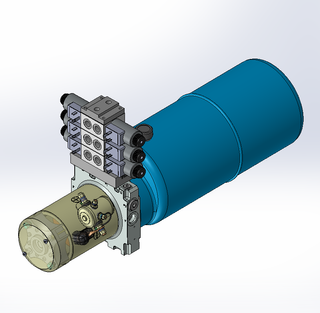 12v DC 7L/min 10-170bar 9.0L ROUND tank / horizontal mount / 3 x valve