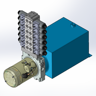 12v DC 7L/min 10-170bar 10.0L SQUARE tank / horizontal mount / 6 x valve