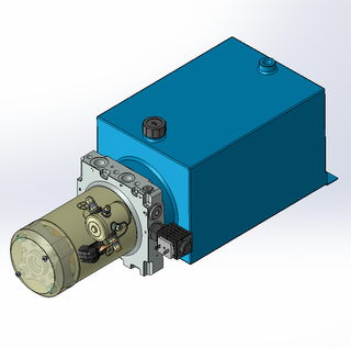12v DC 7L/min 10-170bar 10.0L SQUARE tank / horizontal mount / lowering solenoid valve
