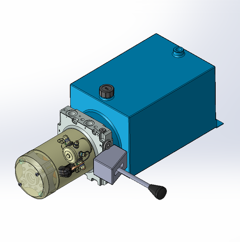 12v DC 7L/min 10-170bar 10.0L SQUARE tank / horizontal mount / manual valve