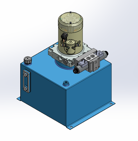 12v DC 7L/min 10-170bar 18.0L SQUARE tank / vertical mount / 1 x valve