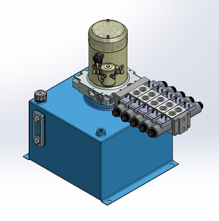 12v DC 7L/min 10-170bar 18.0L SQUARE tank / vertical mount / 5 x valve