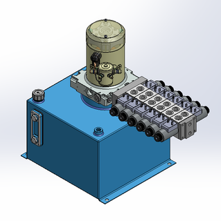 12v DC 7L/min 10-170bar 18.0L SQUARE tank / vertical mount / 6 x valve