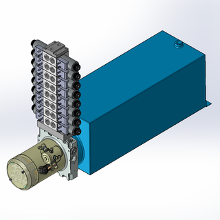 12v DC 7L/min 10-170bar 20.0L SQUARE tank / horizontal mount / 8 x valve