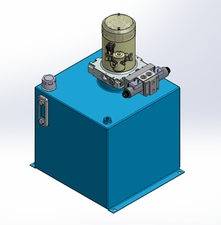 12v DC 7L/min 10-170bar 36.0L SQUARE tank / vertical mount / 1 x valve