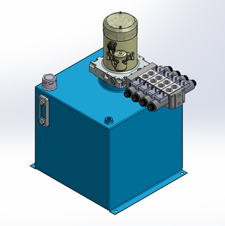 12v DC 7L/min 10-170bar 36.0L SQUARE tank / vertical mount / 4 x valve