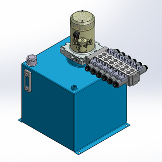 12v DC 7L/min 10-170bar 36.0L SQUARE tank / vertical mount / 6 x valve