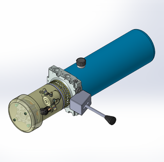 12v DC FAN ASSISTED 7L/min 10-170bar 4.2L ROUND tank / horizontal mount / manual valve