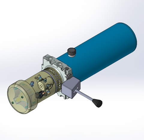 24v DC FAN ASSISTED 7L/min 10-200bar 4.2L ROUND tank / horizontal mount / manual valve