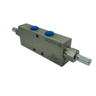 3/8" DOUBLE OCV 40 L/M 350 BAR, PILOT RATIO 4.5:1