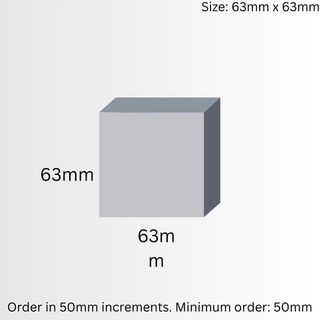 SQUARE BAR, DURA-BAR CAST IRON, 63MM X 63MM