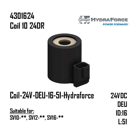 Coil-24V-DEU-16-51-Hydraforce (SV10-**, SV12-**, SV16-**)