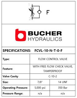 FCVL-10-N-T-0-F COMMAND CONTROLS CARTRIDGE FLOW