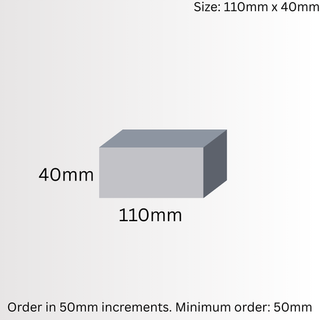 SQUARE BAR, DURA-BAR CAST IRON, 110MM X 40MM