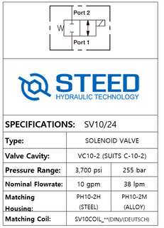 SV10/24 2-WAY 2-POSITION, SOLENOID -10