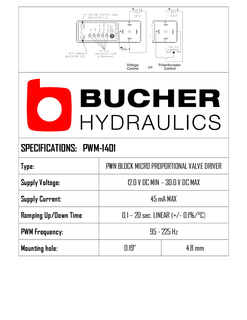 PWM-1401-24  PROPORTIONAL VALVE DRIVER 24V